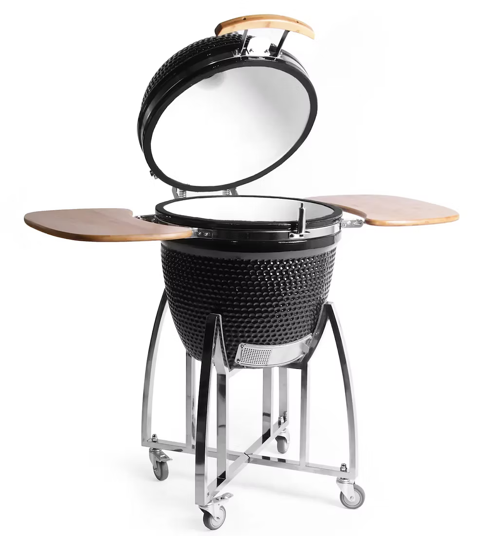 Kamado grill with side tables -smokeforges