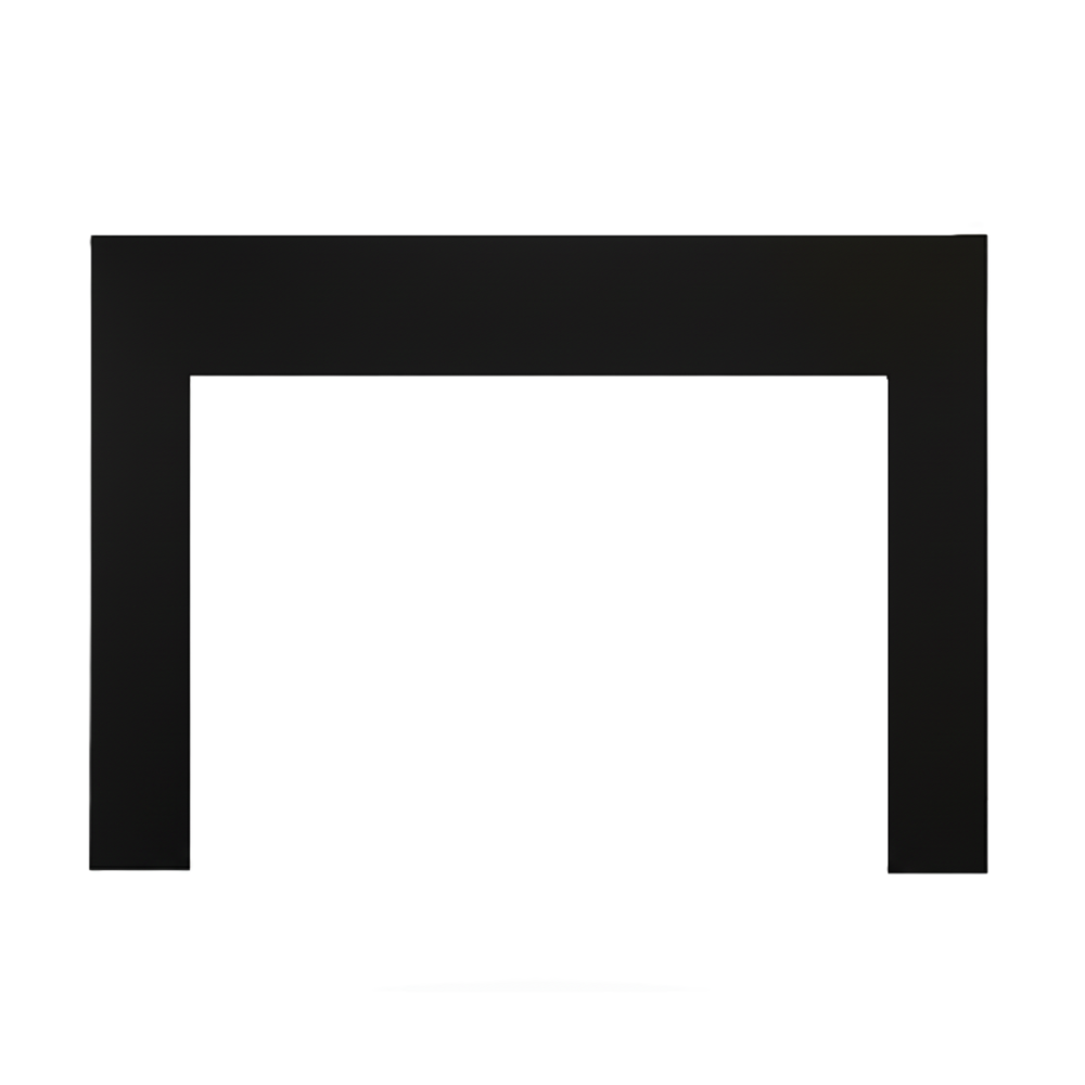 Majestic black three-sided trim profile; dimensions vary by selected 550 or 750 part number.