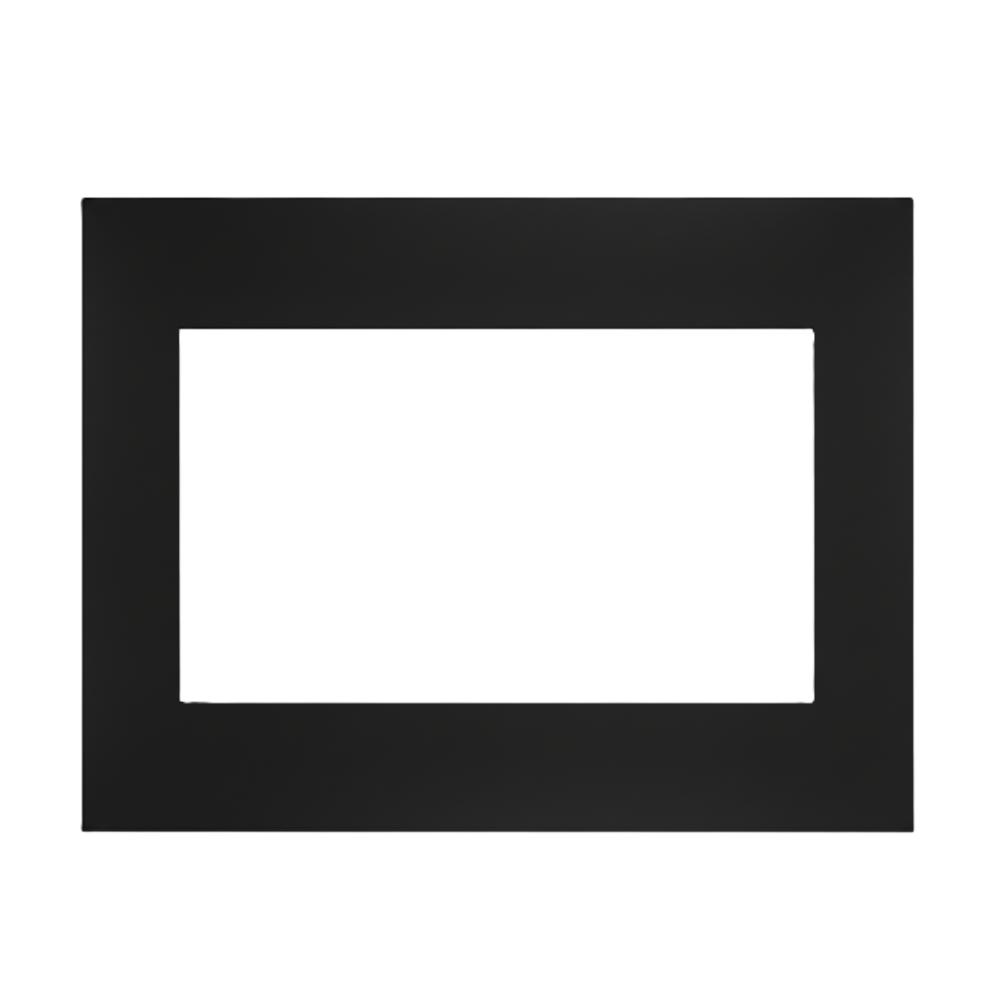Majestic black four-sided trim profile; dimensions vary by selected 550 or 750 part number.