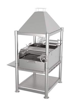 Tagwood BBQ BBQ12SS XL 304 Stainless Steel Argentine Open-Fire Grill