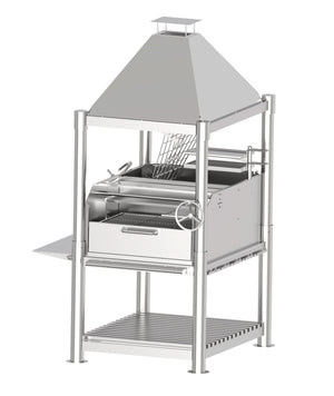 Tagwood BBQ BBQ12SS XL 304 Stainless Steel Argentine Open-Fire Grill