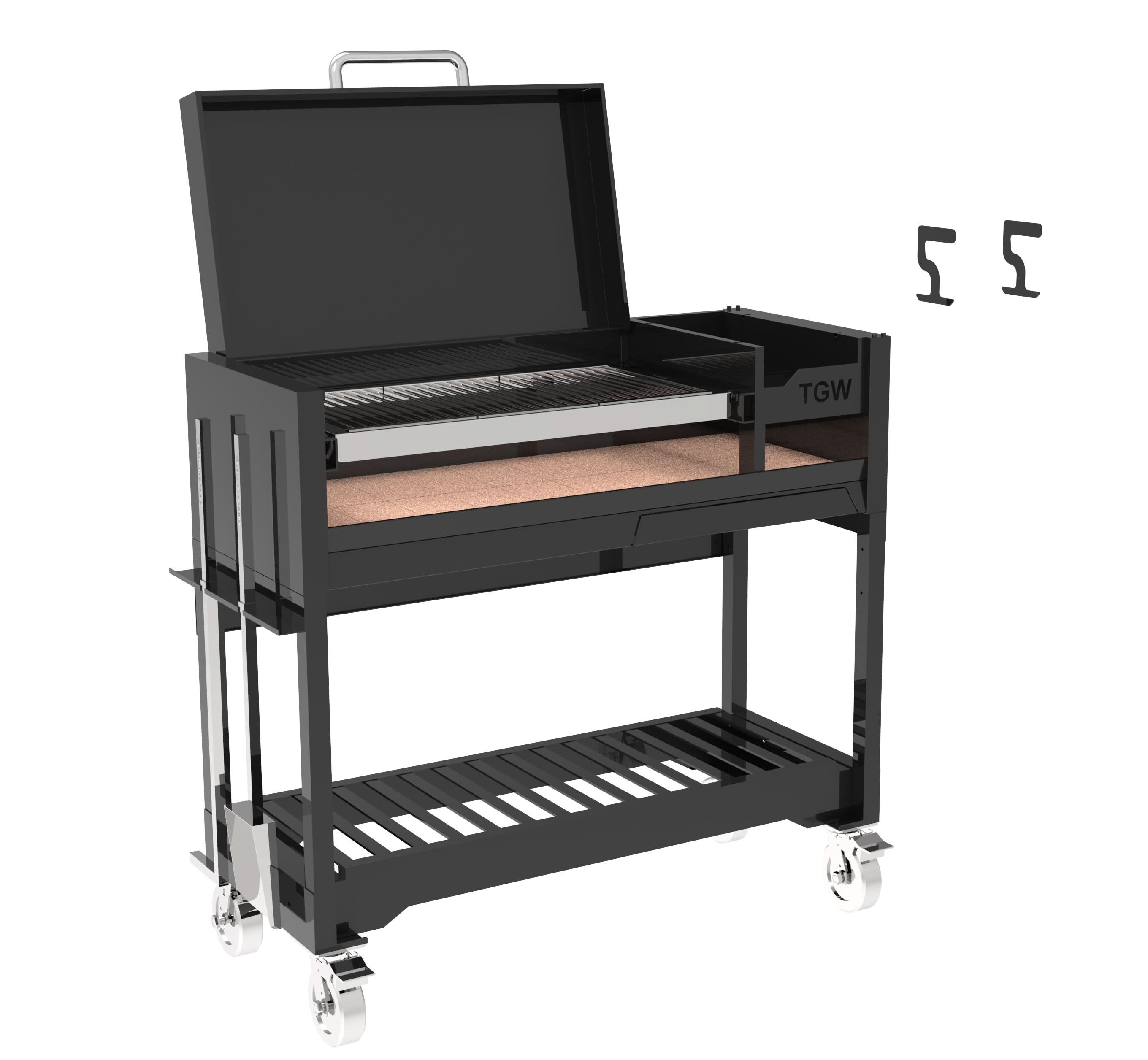 Tagwood BBQ BBQ18SI Chief Series all-black Argentine Santa Maria Grill