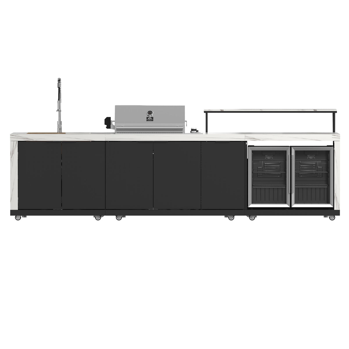 Forno BBQ 30-Inch Outdoor Kitchen Set in white, front view