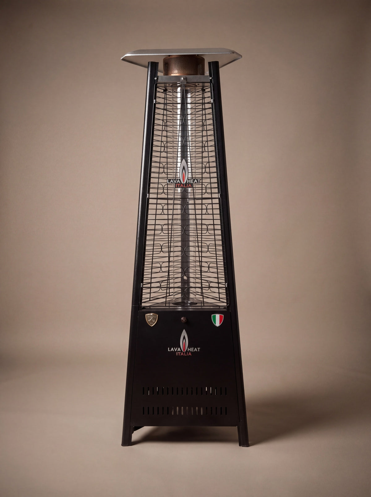Lava Heat Italia Capri patio heater in Hammered Black - product view