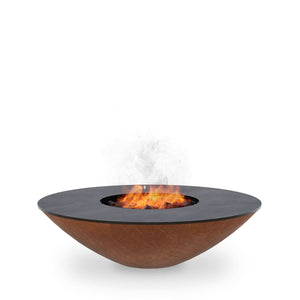 Arteflame Classic 40 inch fire pit with cooktop low profile grill and fire feature