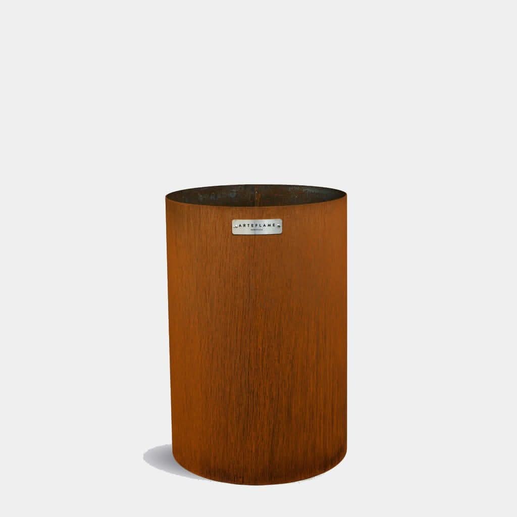 Arteflame modular grill bases in high low and storage Corten steel configurations