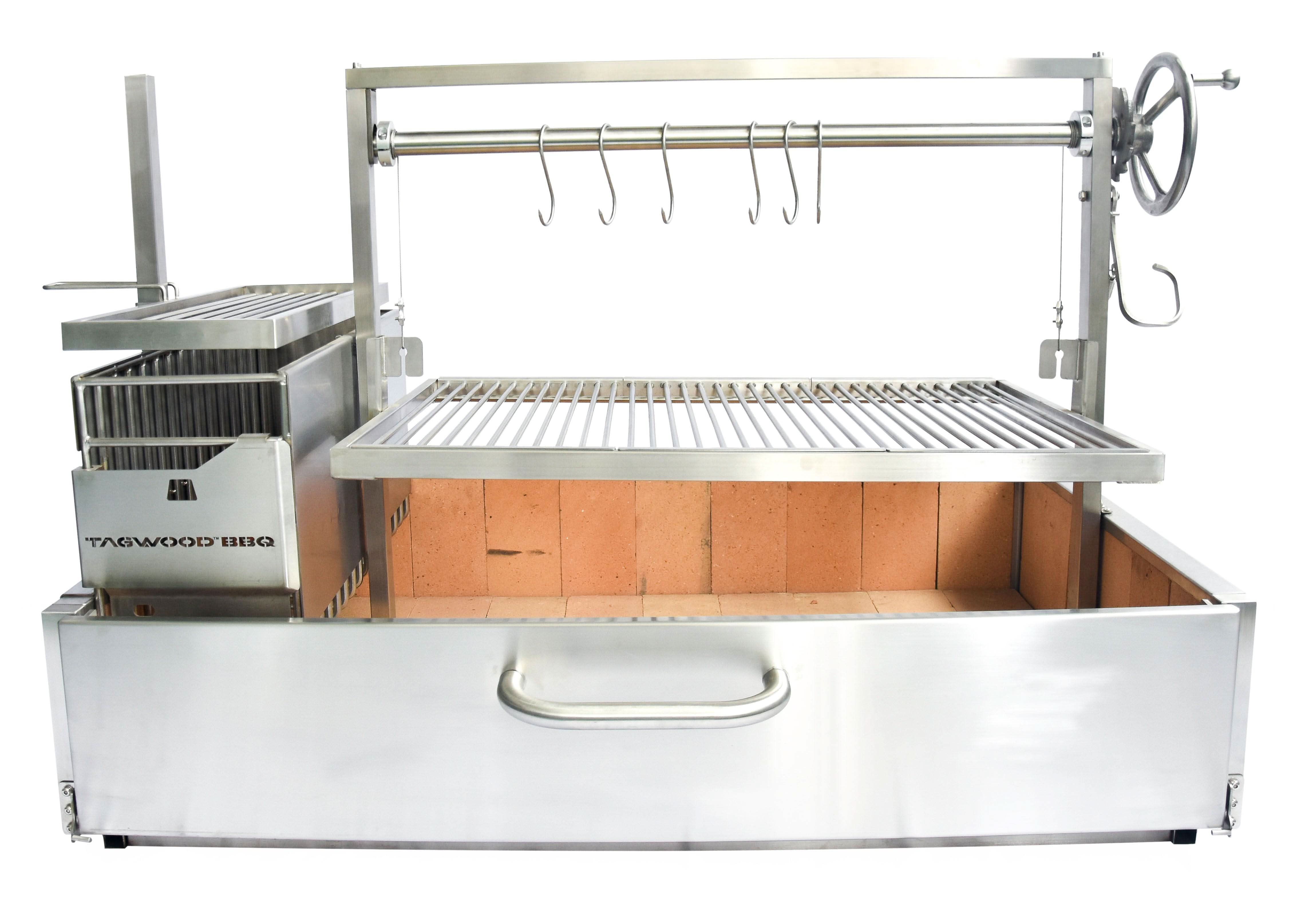 Tagwood BBQ BBQ25SS XL built-in Argentine Santa Maria Grill in 304 stainless steel