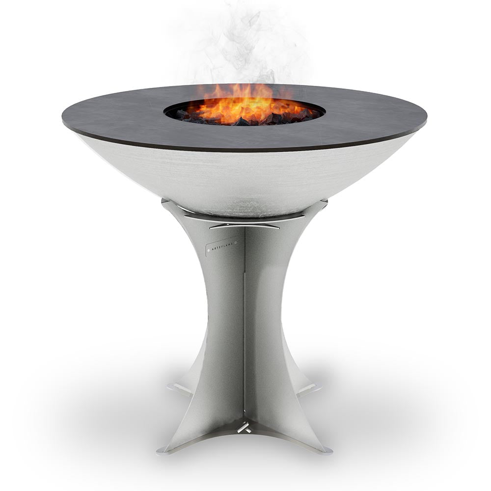 Arteflame 40″ Platinum Series — Stainless Fire Bowl Flat-Top Grill with Euro Base (Stainless or Powder-Coated: Black/Red/Yellow)