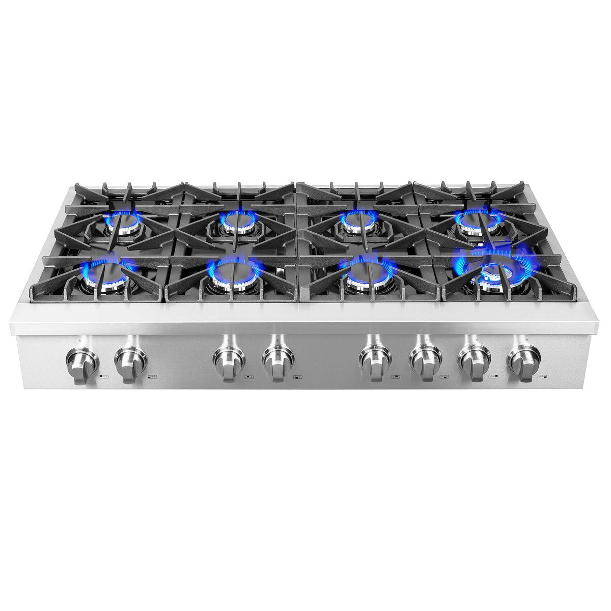 Forno Qualita 48-Inch Gas Rangetop in stainless steel, sealed burners