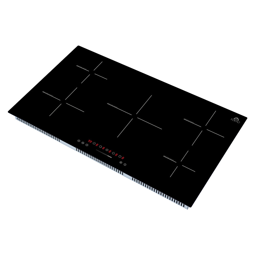 Forno Parco 36-Inch Induction Cooktop in black, countertop, view 2