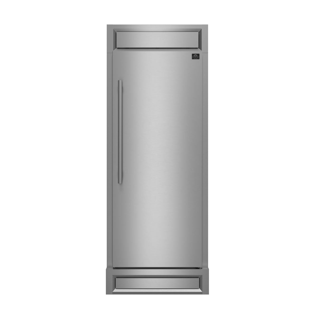 Forno Maderno 28-Inch Convertible Refrigerator & Freezer in stainless steel, front view