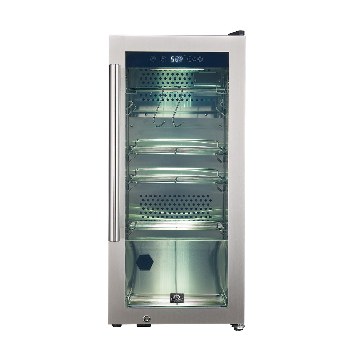 Forno Asciutto 16-Inch Dry Ager in stainless steel, aging cabinet front
