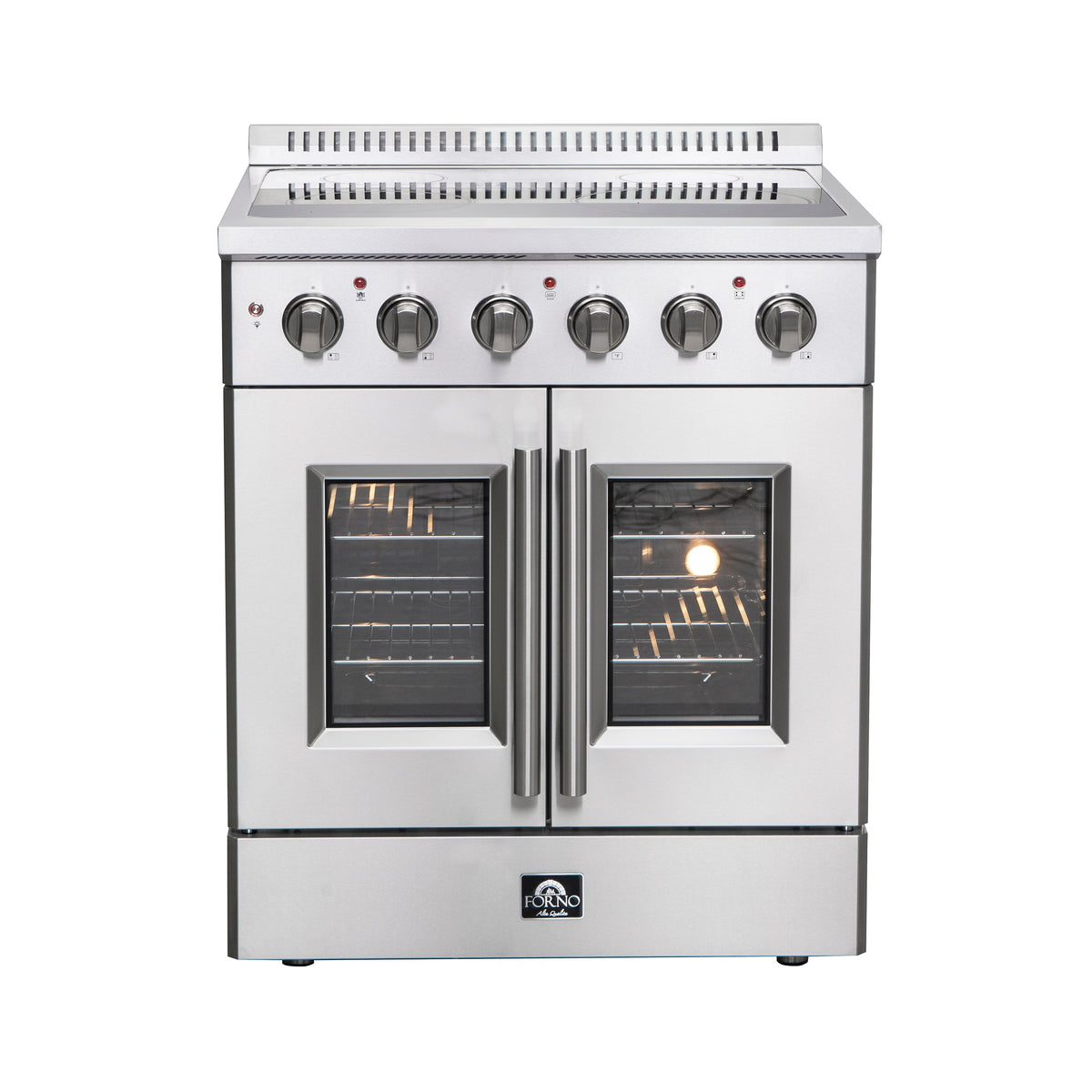 Forno Galiano 30-Inch Electric Range in stainless steel, front view