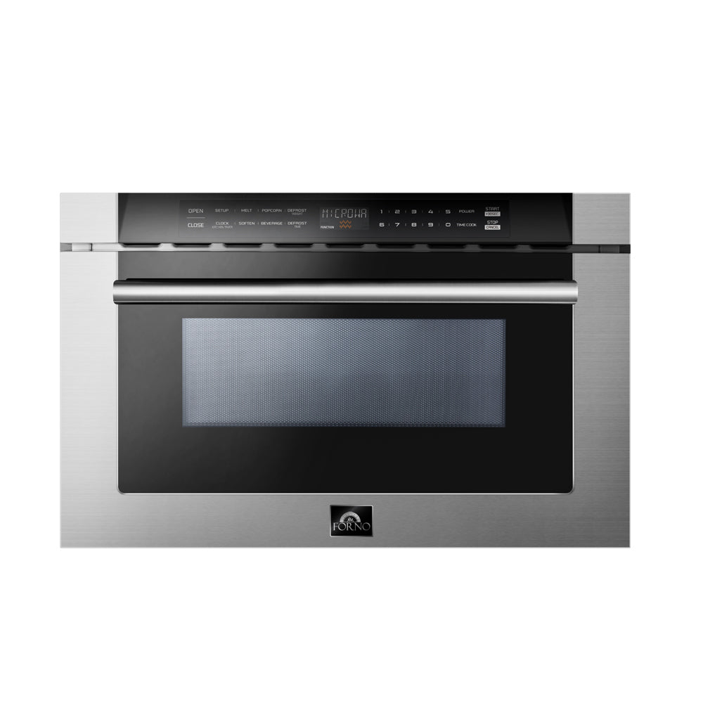 Forno Capoliveri 24-Inch Microwave Drawer in stainless steel, drawer