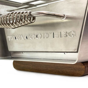 Tagwood BBQ BBQ07SS 304 Stainless Steel Table Top Warming Brazier with Acacia Wood
