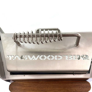 Tagwood BBQ BBQ07SS 304 Stainless Steel Table Top Warming Brazier with Acacia Wood