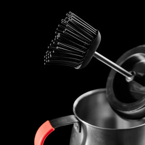 Kamado Joe Krafted Steel basting pot lid and brush detail