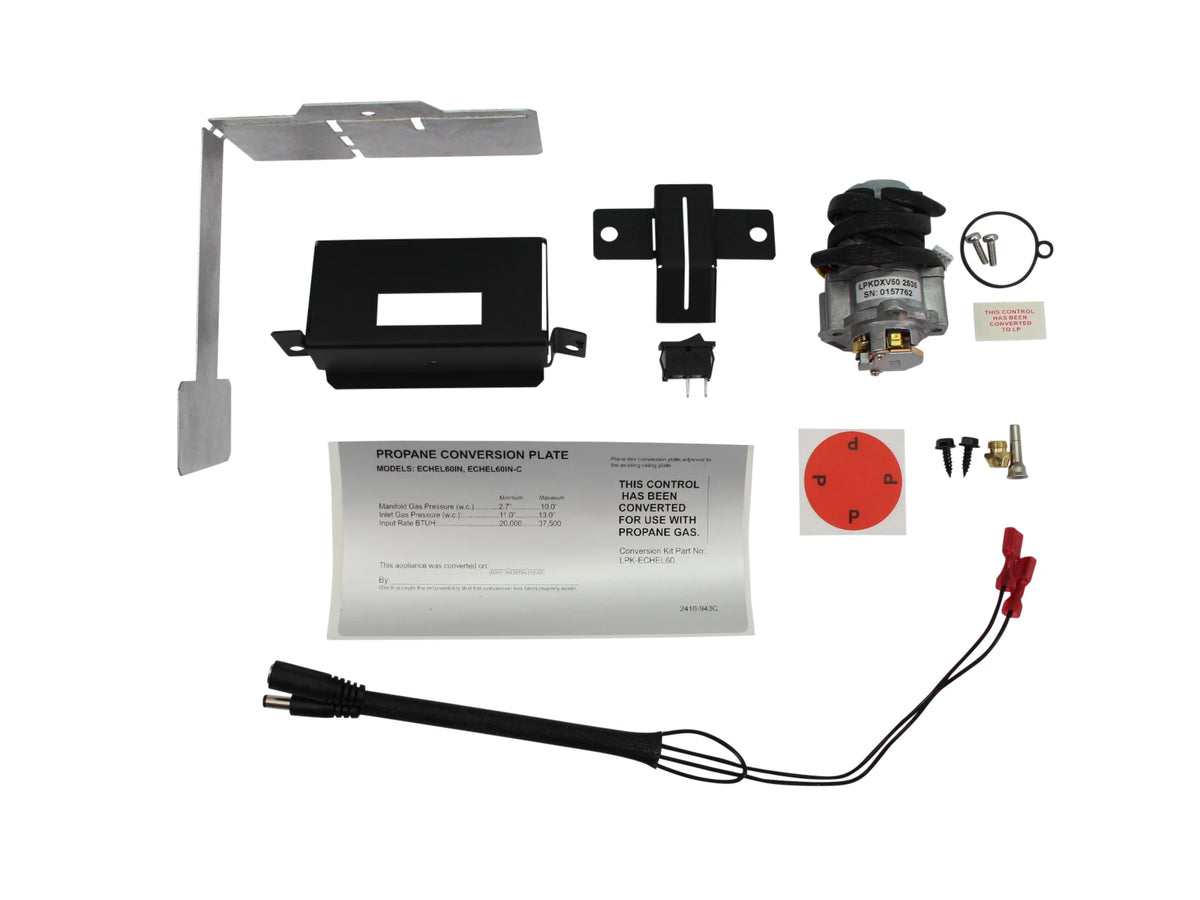 Majestic LPK-ECHEL60 propane conversion kit — model-specific kit components