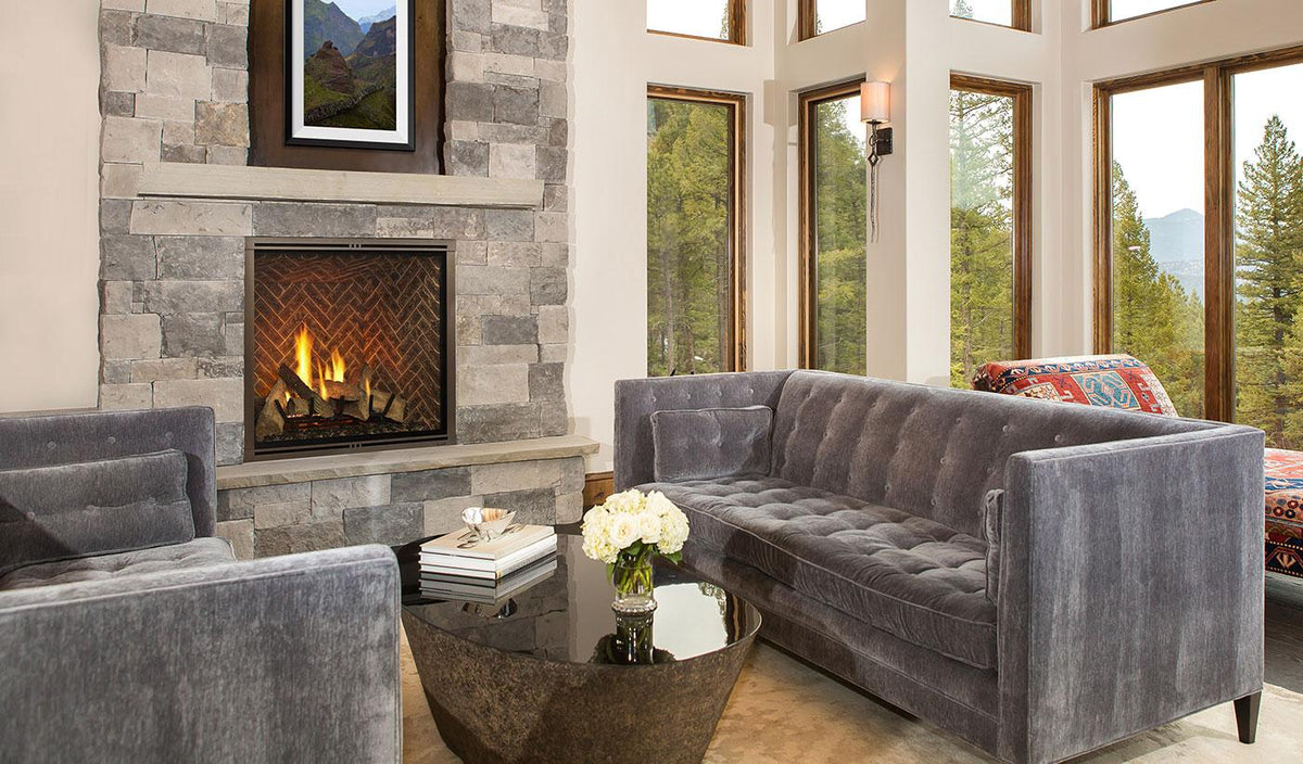 Majestic Marquis II 42 direct vent gas fireplace in living room