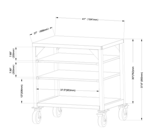 Tagwood BBQ Working table PRO Line | Stainless steel | BBQ10SS PRO