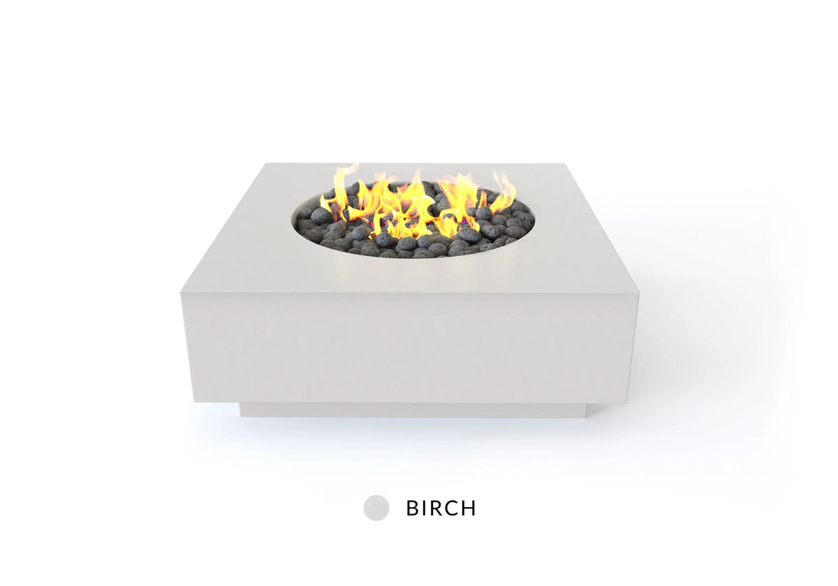 Studio Nisho Cronus GFRC fire feature in Birch finish