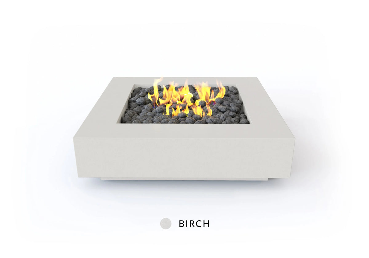 Studio Nisho Notus GFRC fire feature in Birch finish