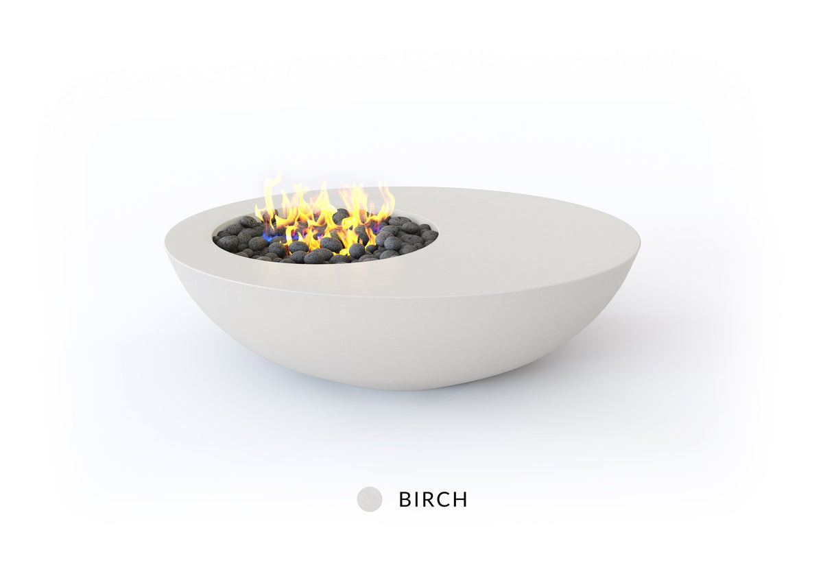 Studio Nisho Nyx GFRC fire feature in Birch finish