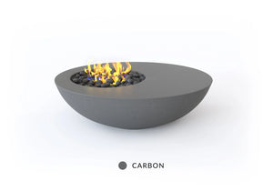 Studio Nisho Nyx GFRC fire feature in Carbon finish