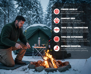 30 Inch Steel Campfire Tongs - Fire Pit Log Grabber – alternate product view 3