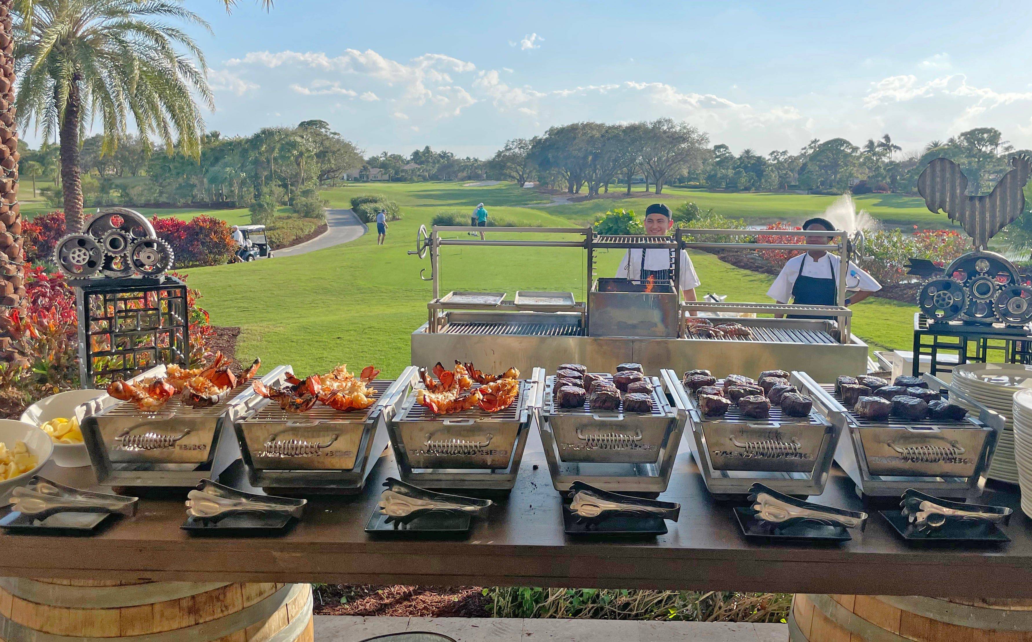 Tagwood BBQ BBQ07SS 304 Stainless Steel Table Top Warming Brazier with Acacia Wood