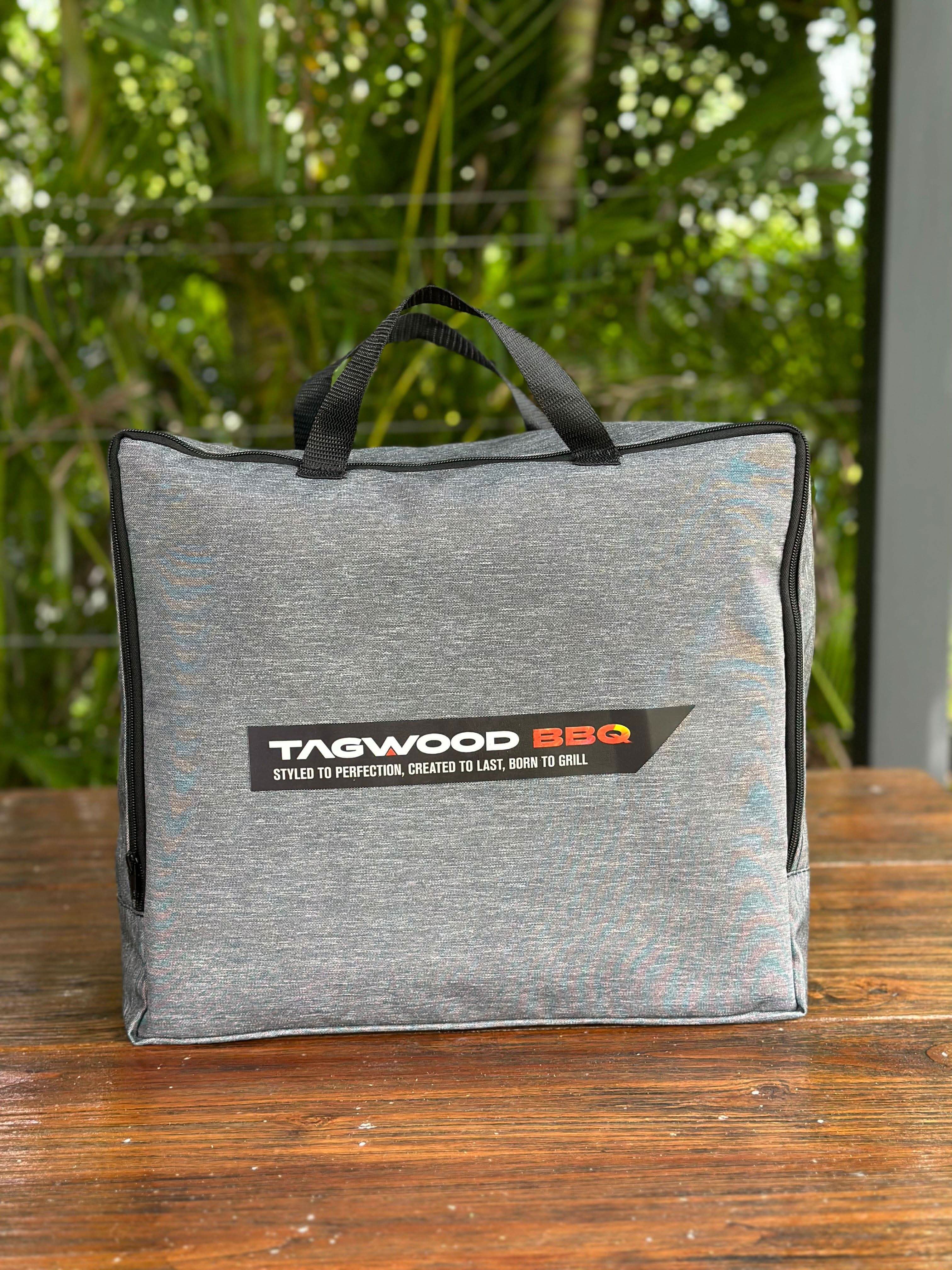 The bag says "TAGWOOD BBQ"-smokeforges