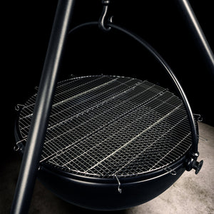 Cowboy Cauldron Ranch Boss 42" Fire Pit & Grill with cooking grill