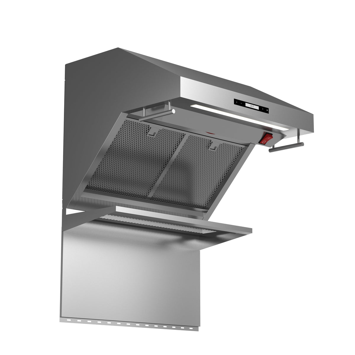 Forno Savona 30-Inch Range Hood in stainless steel, angle view