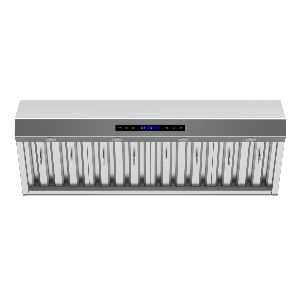 Forno Palazzo 48-Inch Range Hood in stainless steel, front view