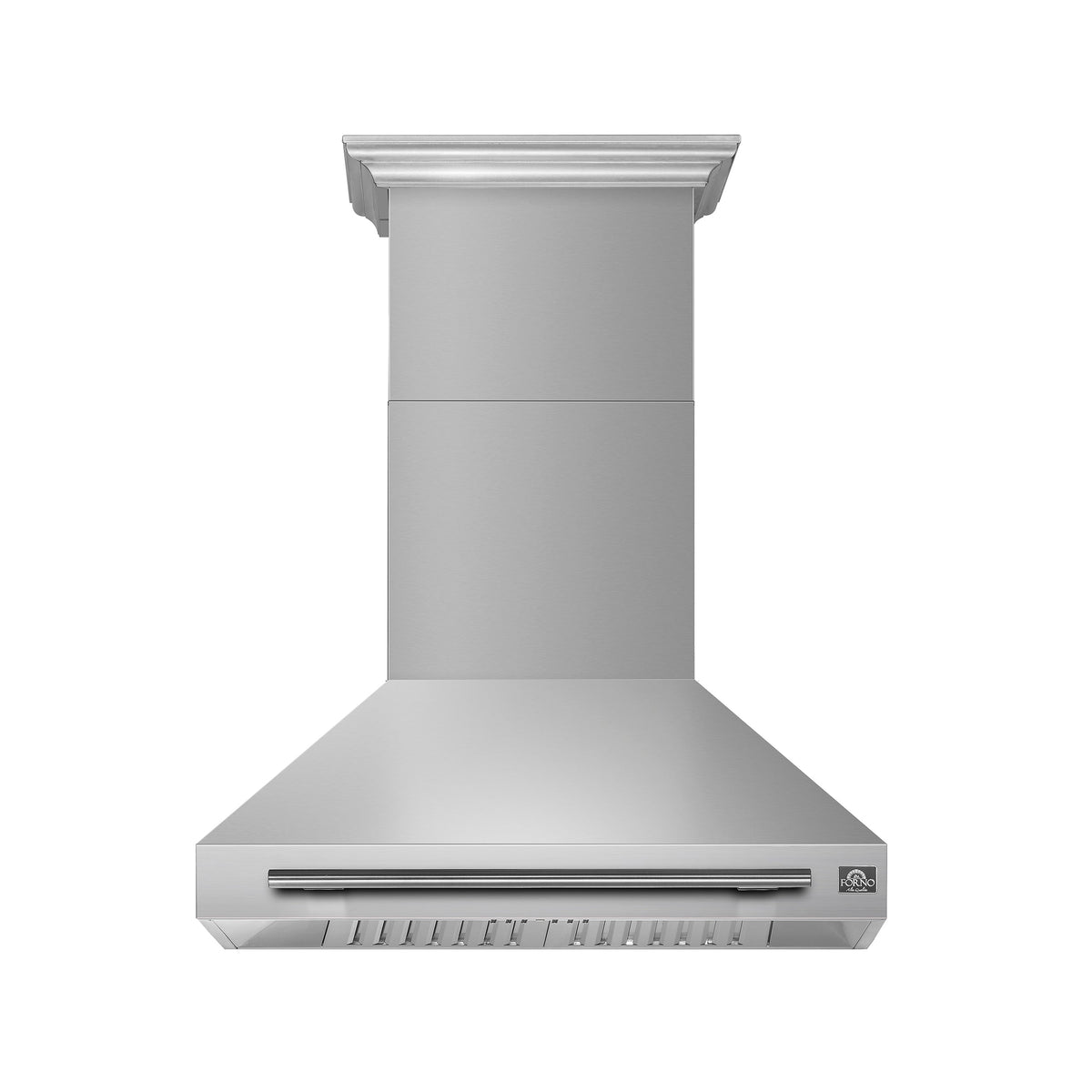 Forno Aria 36-Inch Range Hood in stainless steel, front view