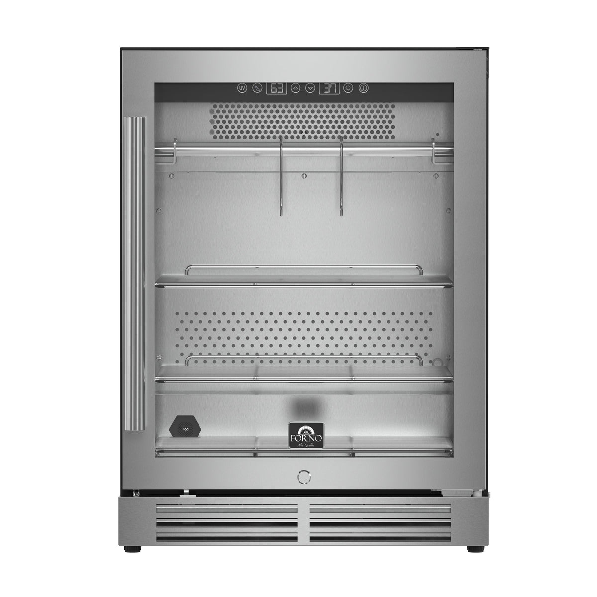Forno Asciutto 24-Inch Dry Ager in stainless steel, refrigerator front