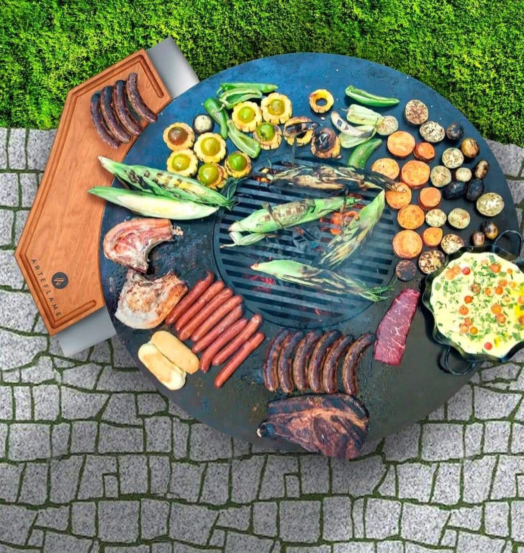 Arteflame cherry wood cutting block custom fit for 30 and 40 inch Arteflame grills