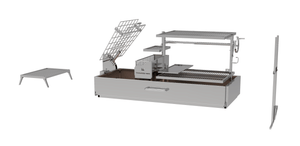 Tagwood BBQ grill is shown -smokeforges