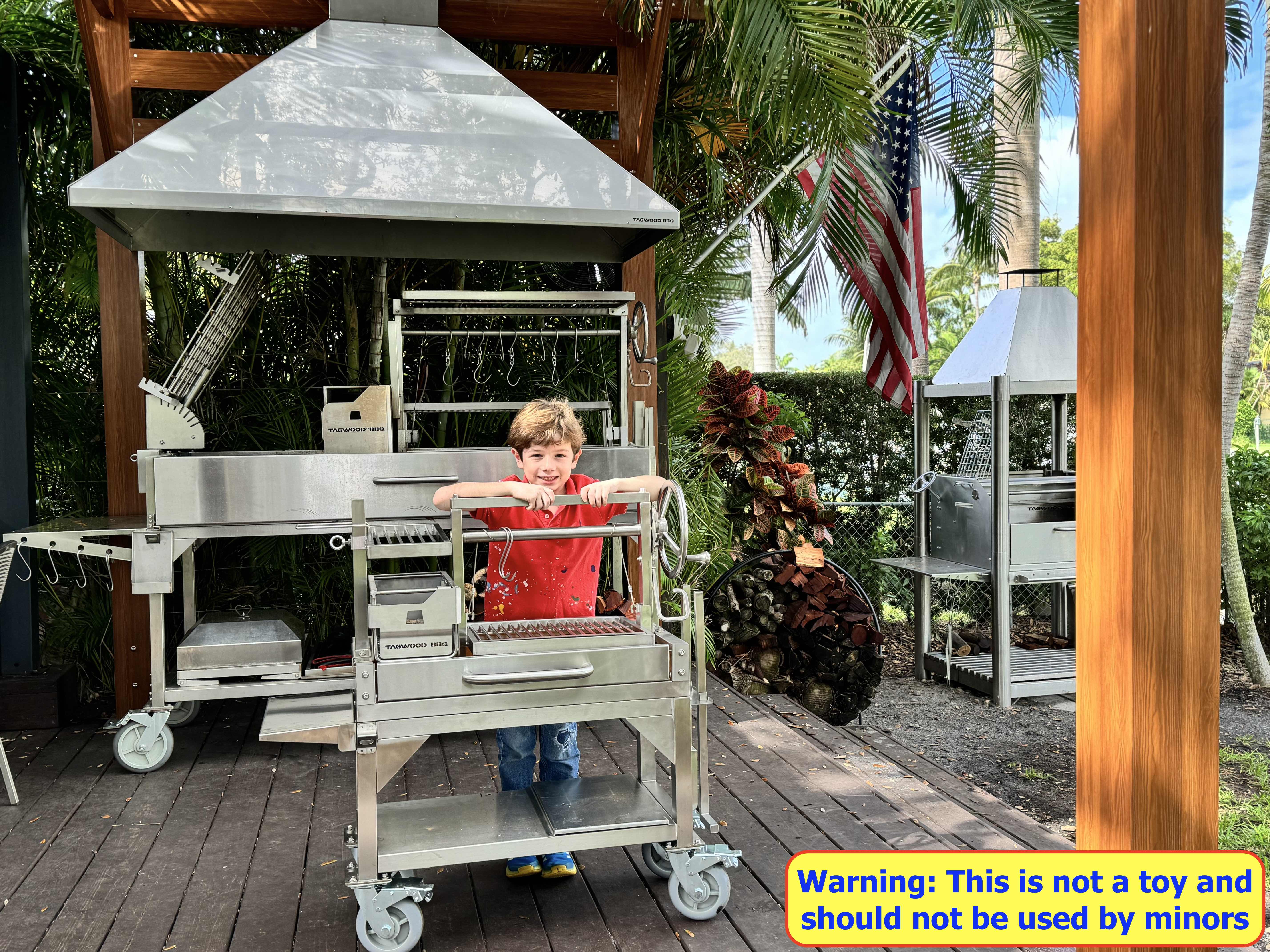 Tagwood BBQ BBQ03SS MINI portable Argentine Santa Maria Grill in 304 stainless steel