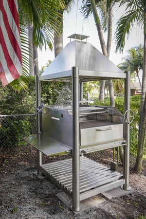Tagwood BBQ BBQ12SS XL 304 Stainless Steel Argentine Open-Fire Grill