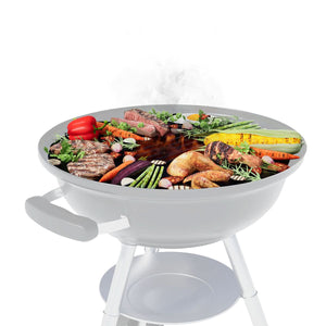 A grill with various foods -smokeforges