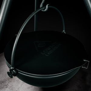 Protective cover shown with Cowboy Cauldron Wrangler 36" Fire Pit & Grill