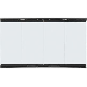 Majestic glass fireplace doors — representative design; size varies