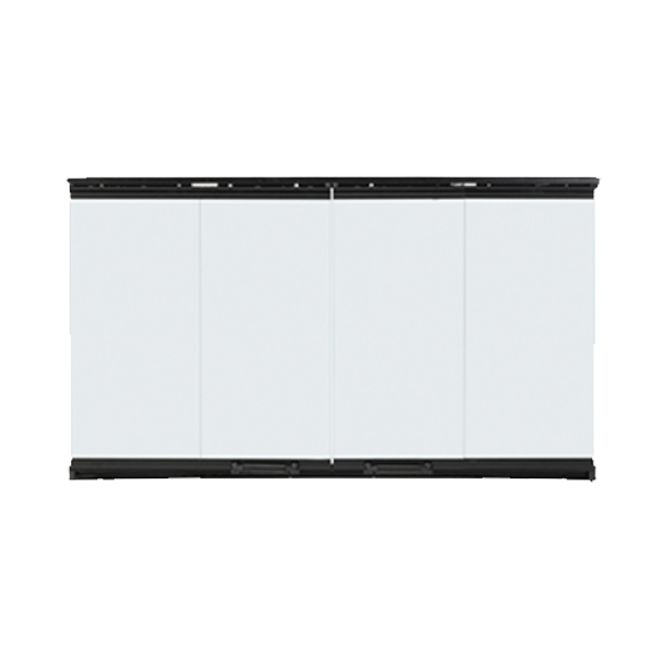 Majestic glass fireplace doors — representative design; size varies