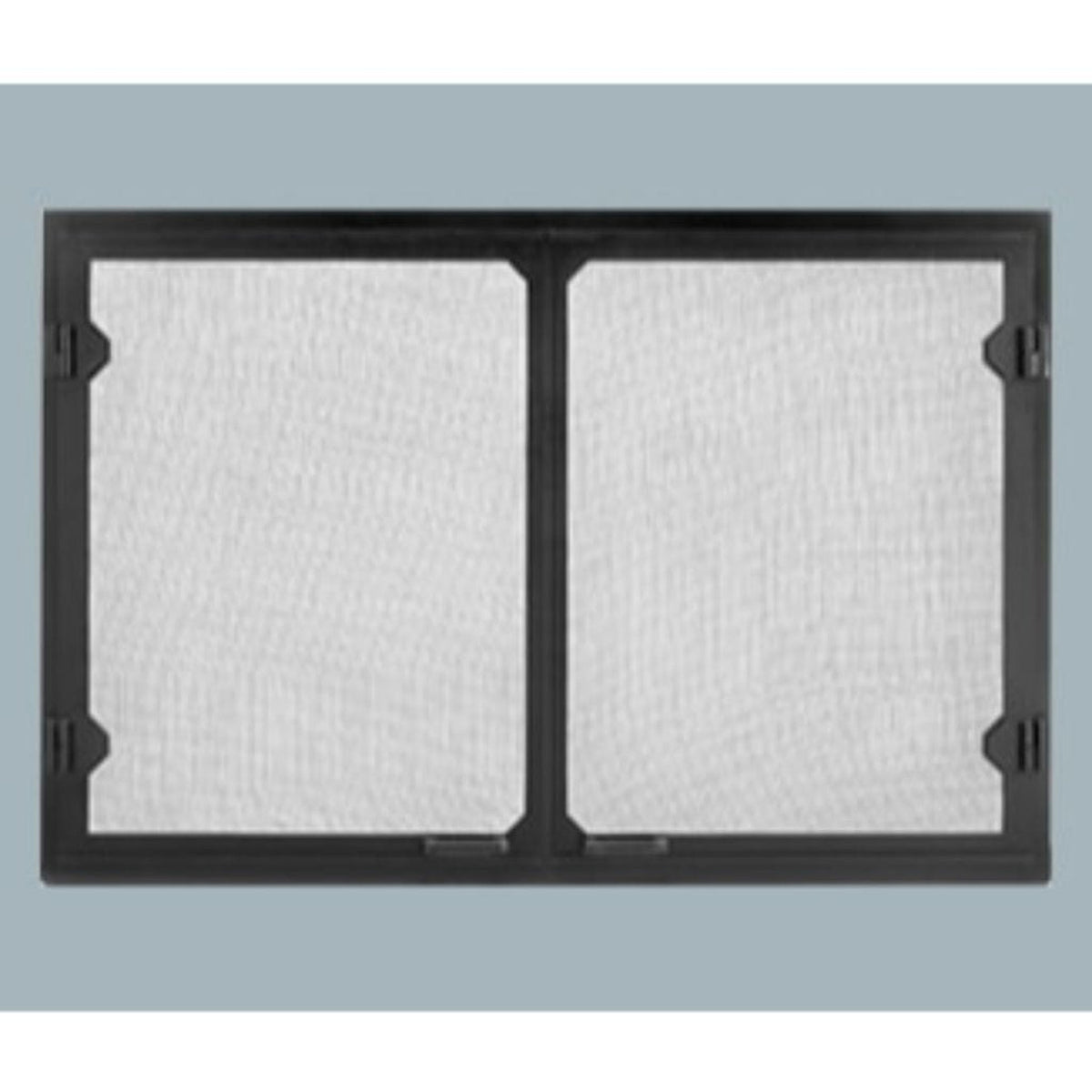 Majestic Grand Vista mesh fireplace doors — representative style; size varies