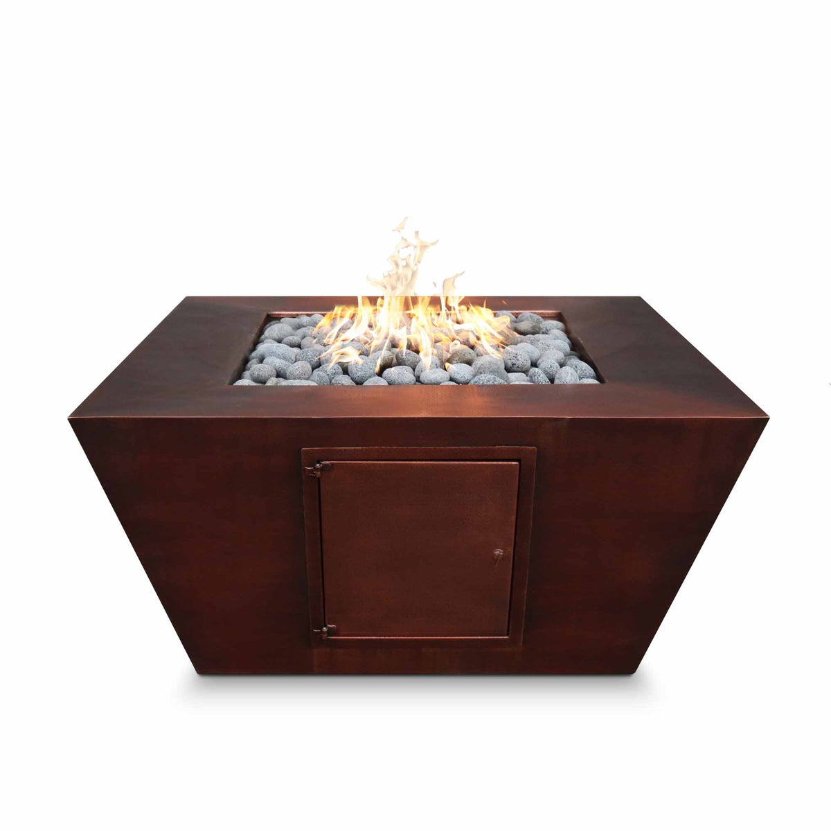 The Outdoor Plus Amere Square Copper Fire Pit - White BG