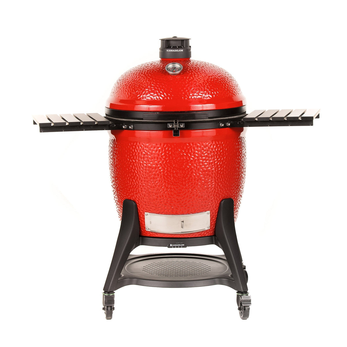 Kamado Joe Big Joe III 24-inch ceramic charcoal grill on its premium cart