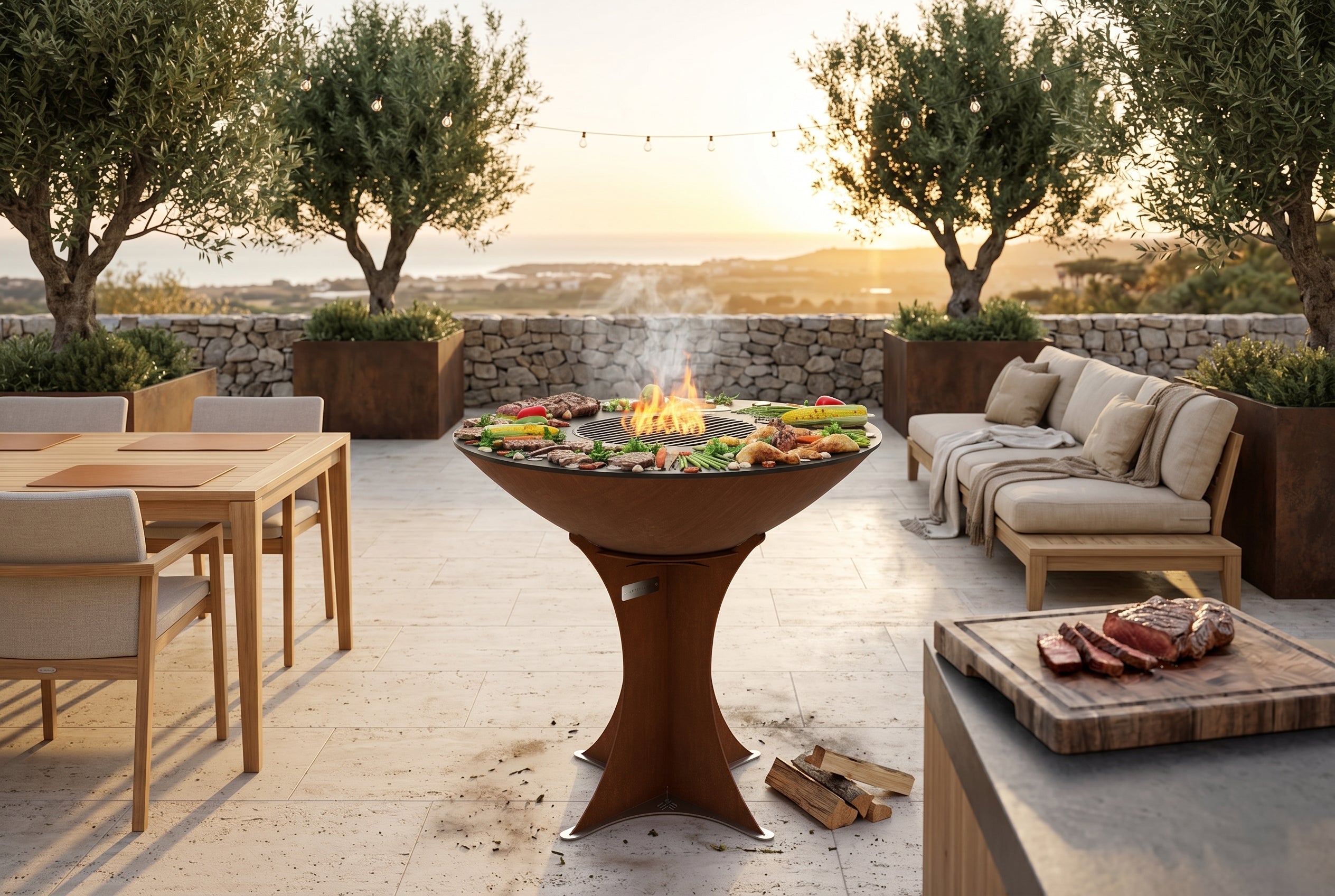 Arteflame 40 Grill with High Euro Base Review: Elegant Wood-Fired Cooking for Design-Forward Patios