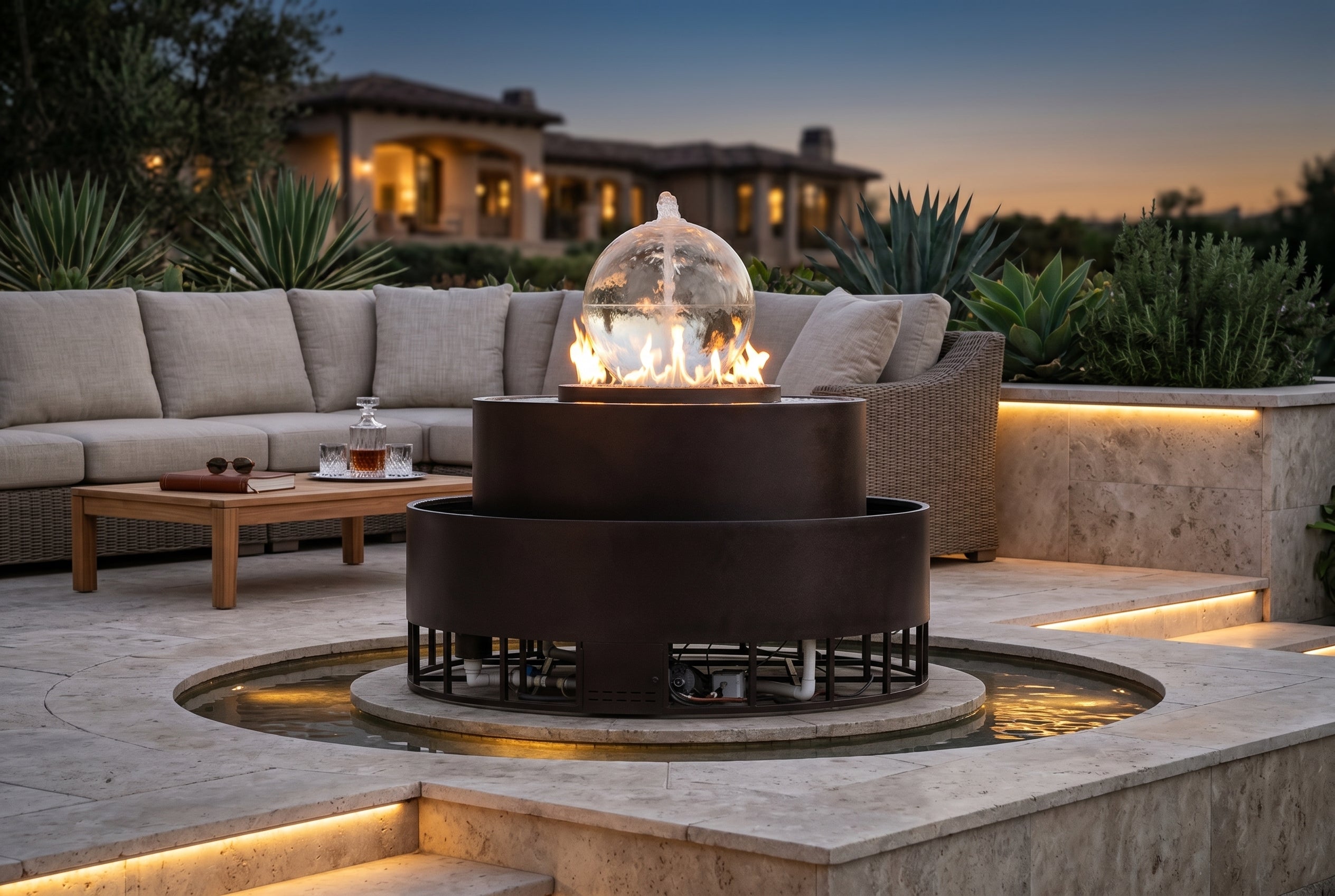 The Outdoor Plus 89 Atlas Fire & Water Fountain Review: A Statement Fire Feature for Luxe Outdoor Spaces
