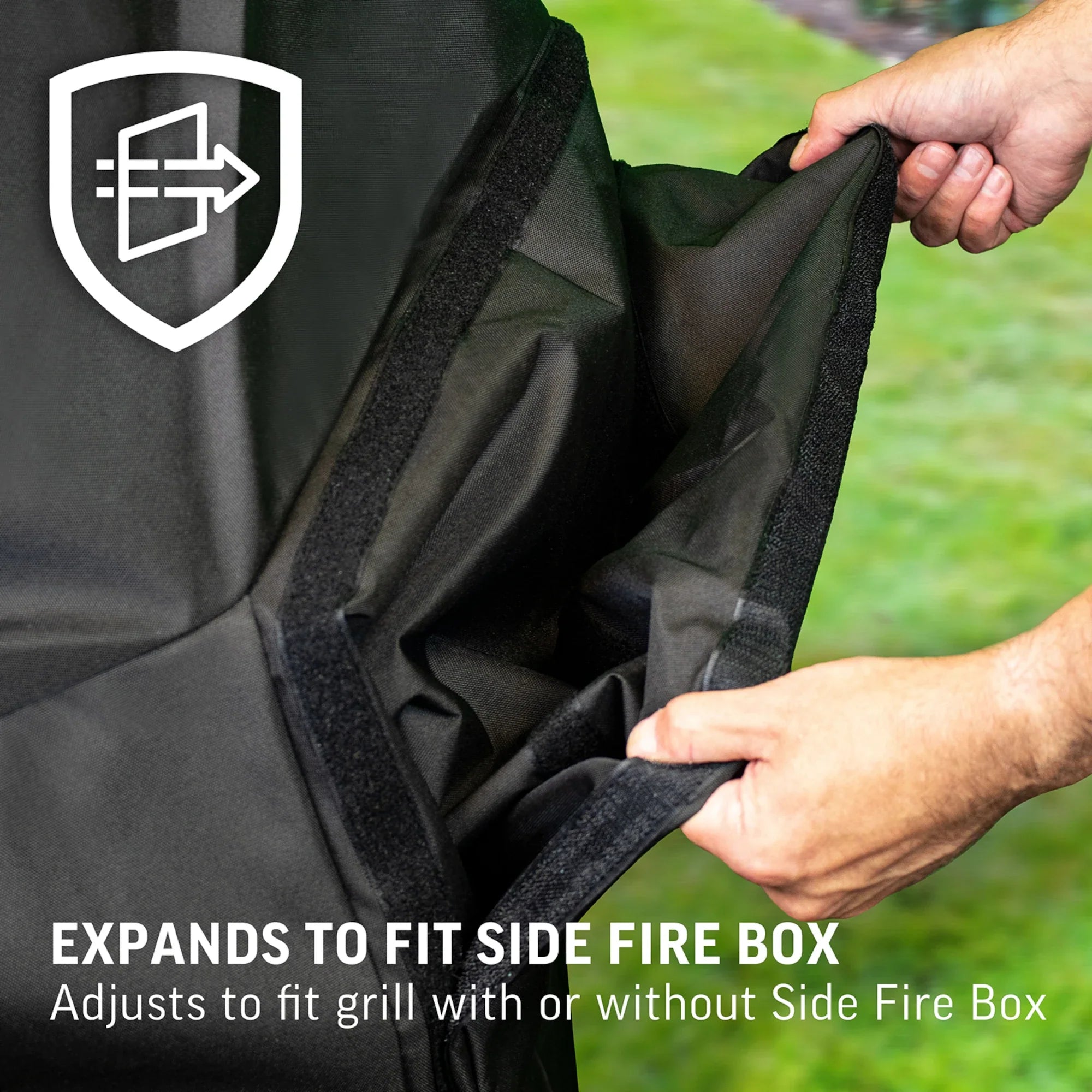 Char-Griller 1655 cover expansion for compatible side fire box